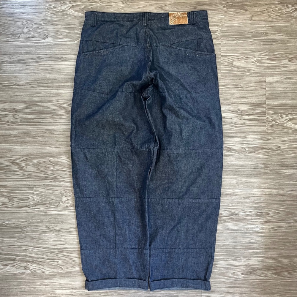 Karl Kani Jeans Mens 38x34 Baggy Indigo Denim Paneled Streetwear Pants Vintage